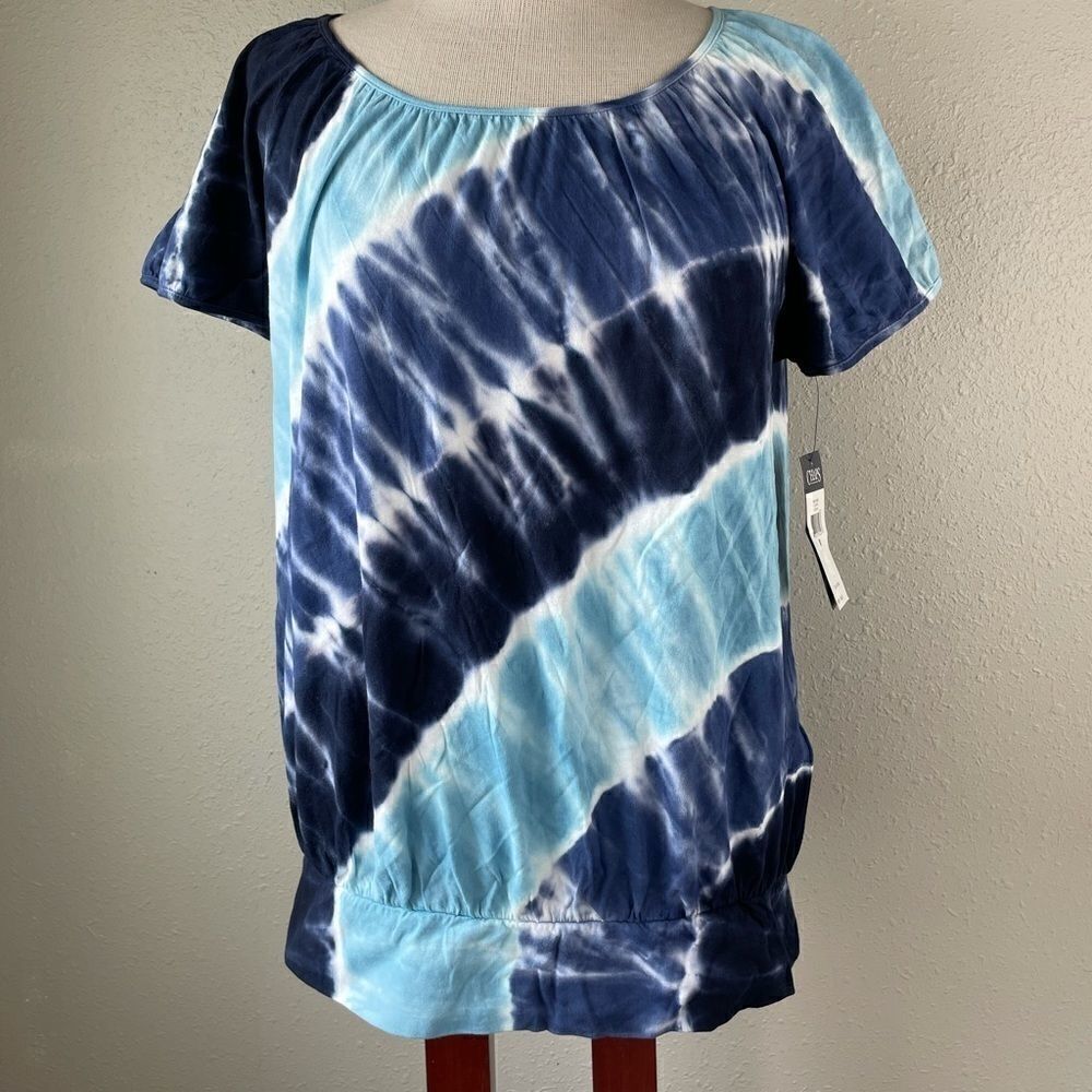 NWT Chaps Tie Dye Short Sleeve T-Shirt Size M